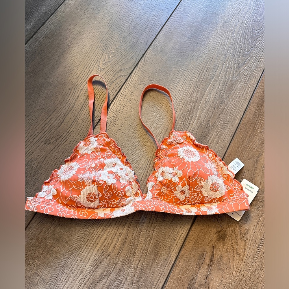 Floral bikini top